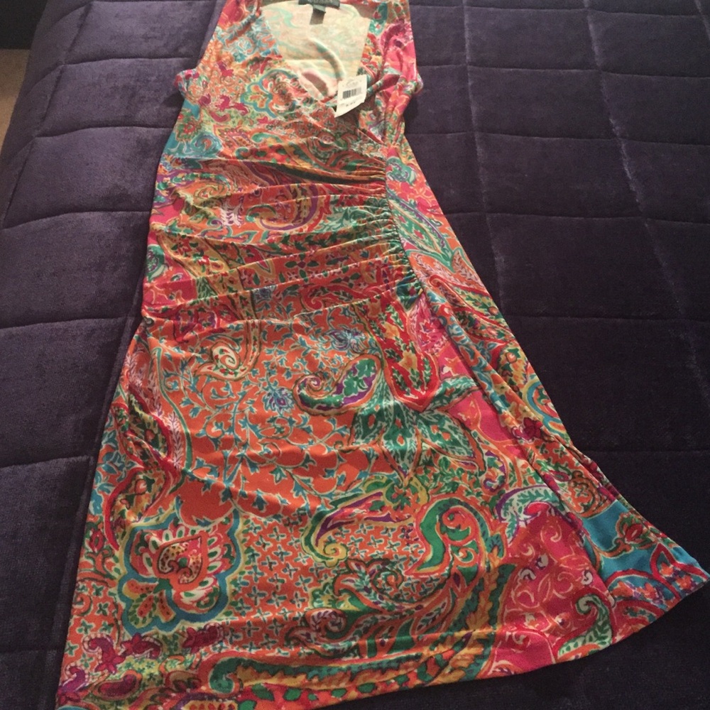 Lauren Ralph Lauren Pink Paisley Print Dress